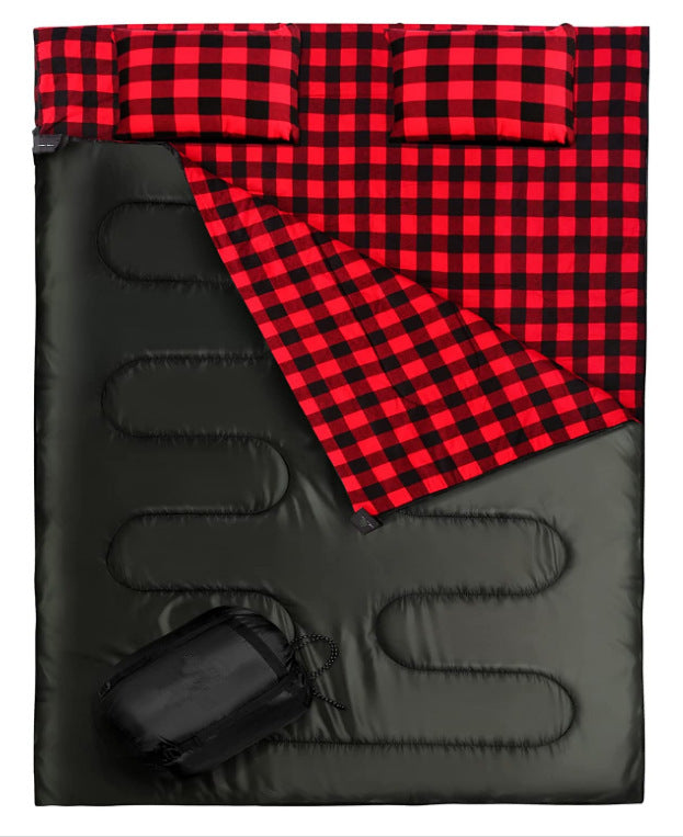 Outdoor Camping Flannel Sleeping Bag Thickened